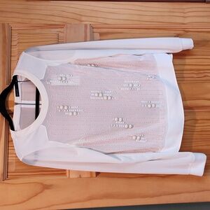 Karen Millen Embellished Chiffon Blouse Top US 8